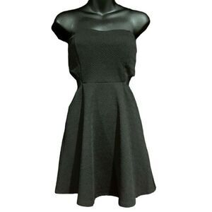 Forever 21 Black Strapless Textured Cutout Dress Women’s Small